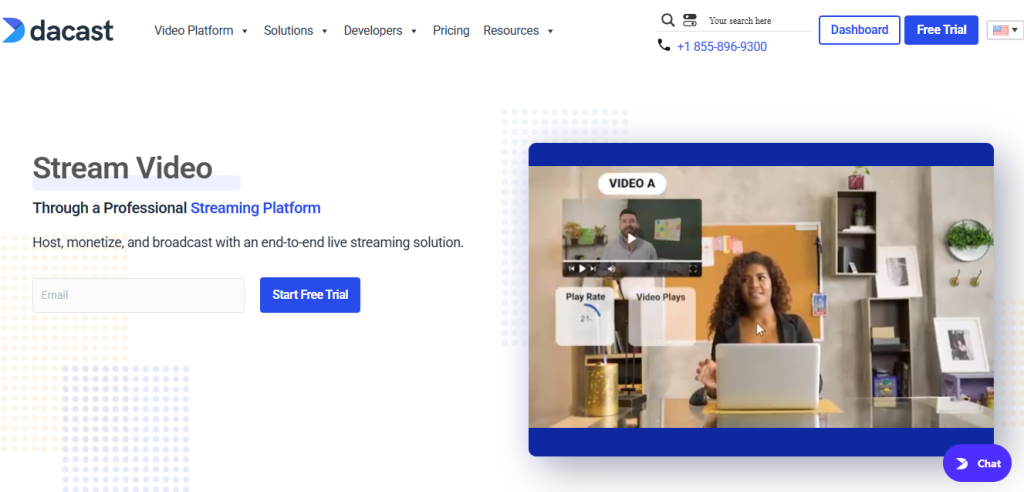 Dacast live streaming
