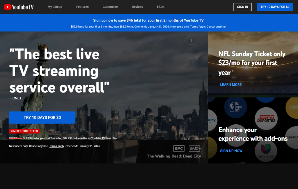 YouTube tv