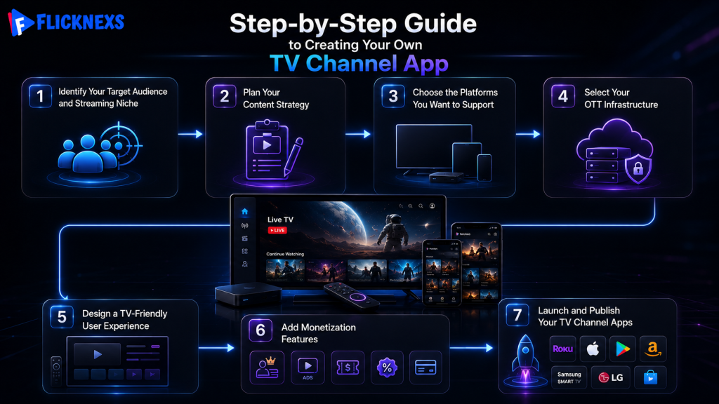 steps to create tv channel app