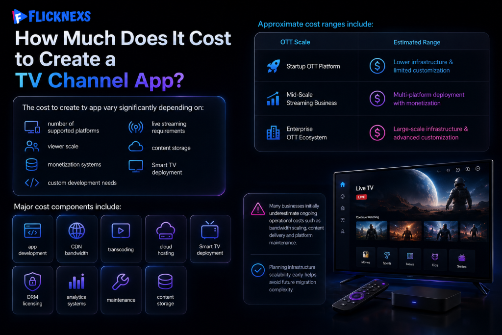 cost to create your own tv channel app