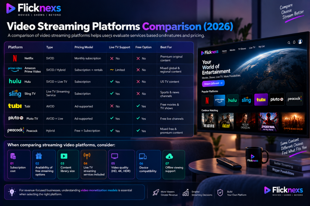 Video Streaming Platforms Comparison (2026)