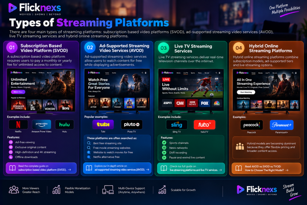 tyes of Streaming Platforms