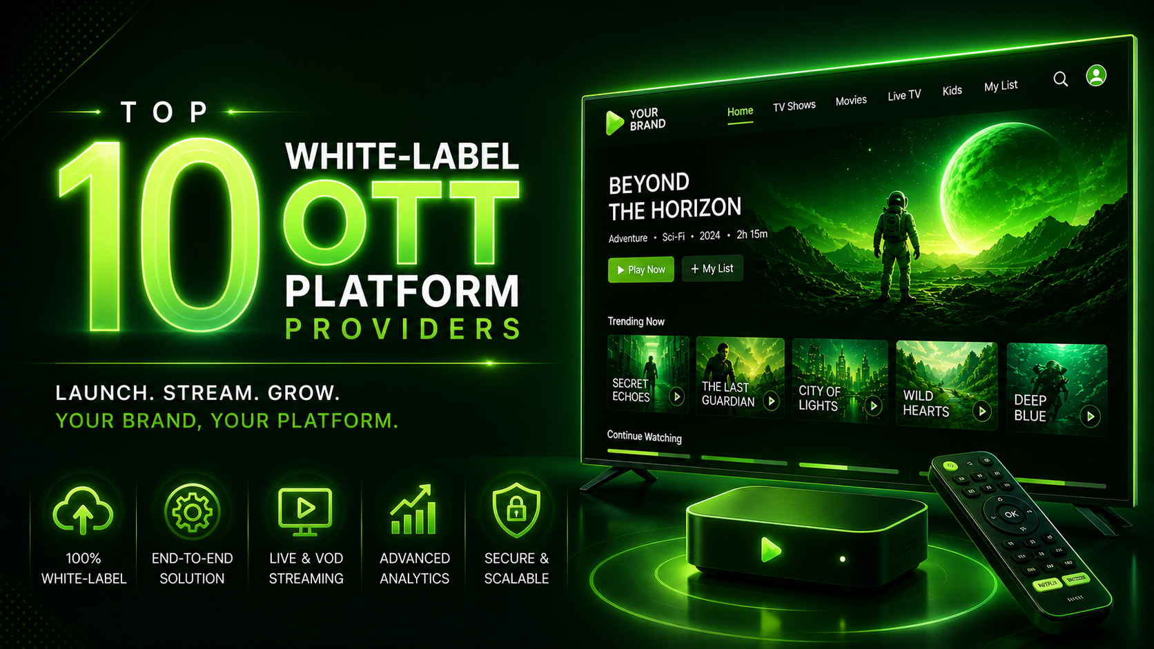 Top 10 White-Label OTT Platform Providers to Build Your Own Streaming App (2026 Guide)
