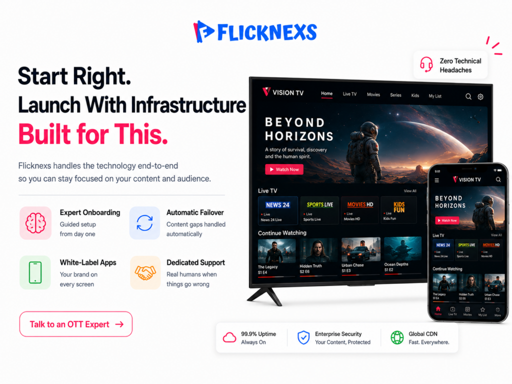 Avoid Common OTT Launch Mistakes – Start Right with Flicknexs Infrastructure