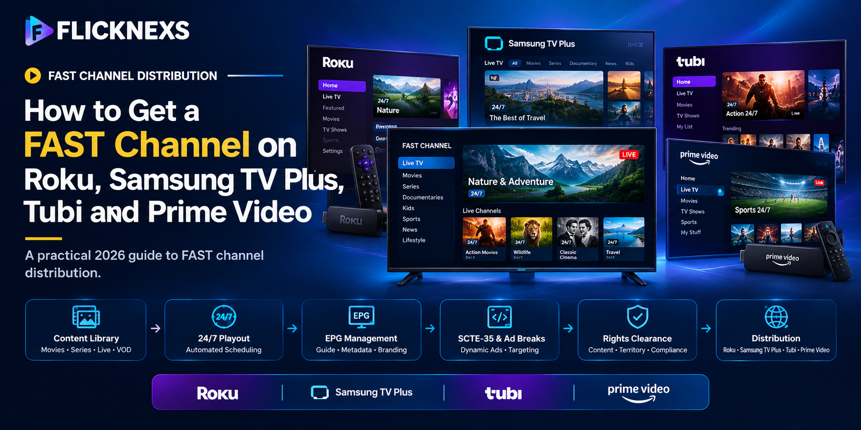 How to Get Your FAST Channel on Roku, Samsung TV Plus, Tubi and Prime Video
