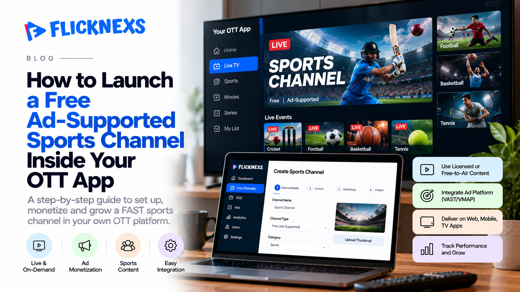 How to Launch a Free Ad-Supported Sports Channel Inside Your OTT App